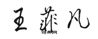 駱恆光王菲凡行書個性簽名怎么寫