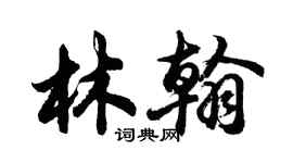 胡問遂林翰行書個性簽名怎么寫