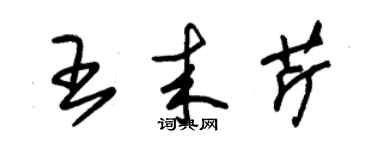 朱錫榮王來芹草書個性簽名怎么寫