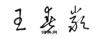 駱恆光王春嚴草書個性簽名怎么寫