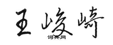 駱恆光王峻崎行書個性簽名怎么寫