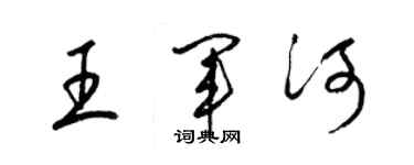 梁錦英王軍河草書個性簽名怎么寫