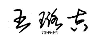 朱錫榮王璐吉草書個性簽名怎么寫