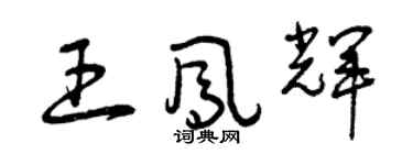 曾慶福王鳳輝草書個性簽名怎么寫
