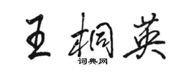 駱恆光王桐英行書個性簽名怎么寫