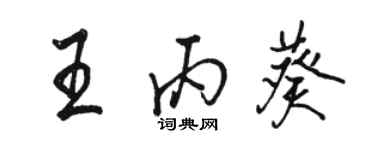 駱恆光王丙葵行書個性簽名怎么寫