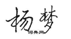 駱恆光楊夢行書個性簽名怎么寫