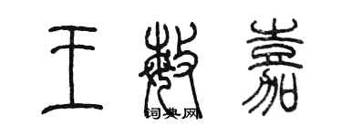 陳墨王敏嘉篆書個性簽名怎么寫