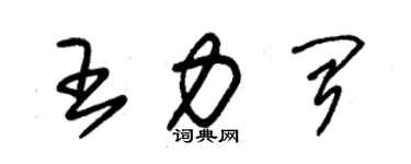 朱錫榮王力聞草書個性簽名怎么寫