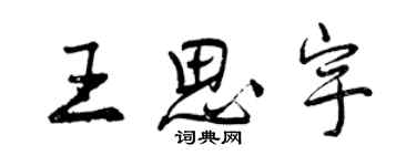 曾慶福王思宇行書個性簽名怎么寫