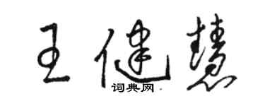 駱恆光王健慧草書個性簽名怎么寫