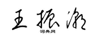 梁錦英王振潮草書個性簽名怎么寫