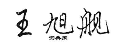 駱恆光王旭艦行書個性簽名怎么寫