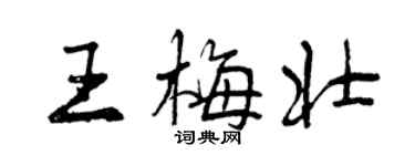 曾慶福王梅壯行書個性簽名怎么寫