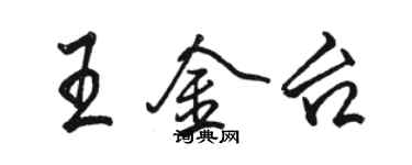 駱恆光王金台行書個性簽名怎么寫