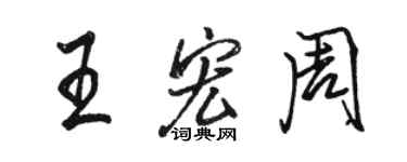 駱恆光王宏周行書個性簽名怎么寫