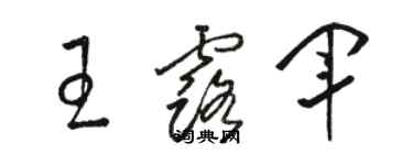 駱恆光王露軍草書個性簽名怎么寫