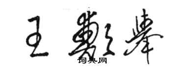 駱恆光王鄭舉草書個性簽名怎么寫