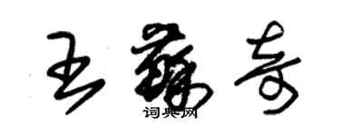 朱錫榮王蘇奇草書個性簽名怎么寫