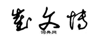 朱錫榮崔文博草書個性簽名怎么寫