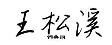王正良王松溪行書個性簽名怎么寫