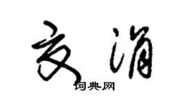 朱錫榮夏涓草書個性簽名怎么寫