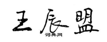 曾慶福王辰盟行書個性簽名怎么寫