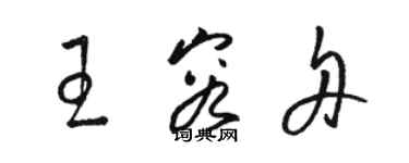 駱恆光王容舟草書個性簽名怎么寫