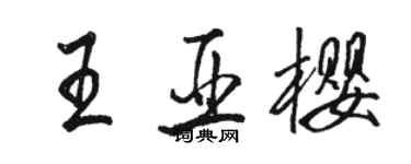 駱恆光王亞櫻行書個性簽名怎么寫