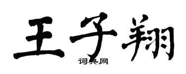 翁闓運王子翔楷書個性簽名怎么寫