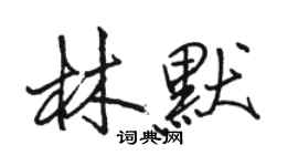 駱恆光林默行書個性簽名怎么寫