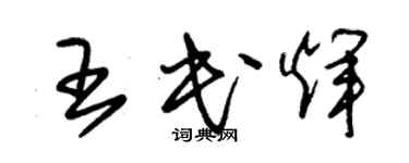 朱錫榮王民輝草書個性簽名怎么寫