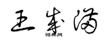 曾慶福王成滿草書個性簽名怎么寫