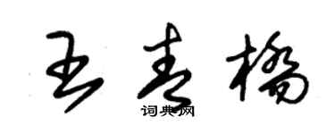 朱錫榮王青橋草書個性簽名怎么寫