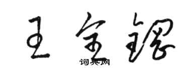 駱恆光王全鋼草書個性簽名怎么寫