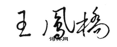 駱恆光王鳳橋草書個性簽名怎么寫