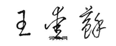 駱恆光王愛蘇草書個性簽名怎么寫