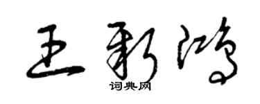 曾慶福王新鴻草書個性簽名怎么寫