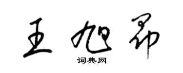 梁錦英王旭昂草書個性簽名怎么寫