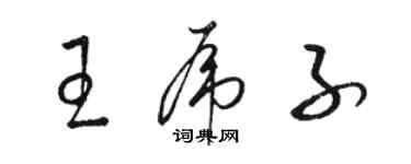 駱恆光王虎子草書個性簽名怎么寫