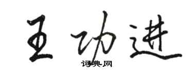 駱恆光王功進行書個性簽名怎么寫