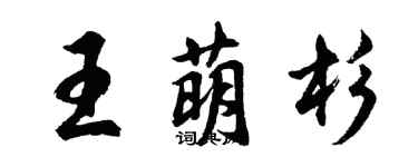 胡問遂王萌杉行書個性簽名怎么寫