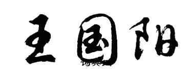 胡問遂王國陽行書個性簽名怎么寫