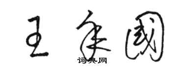 駱恆光王年國草書個性簽名怎么寫