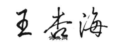 駱恆光王杏海行書個性簽名怎么寫