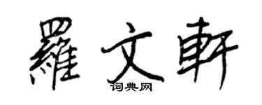 王正良羅文軒行書個性簽名怎么寫