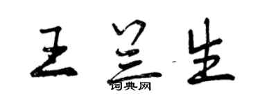 曾慶福王蘭生行書個性簽名怎么寫