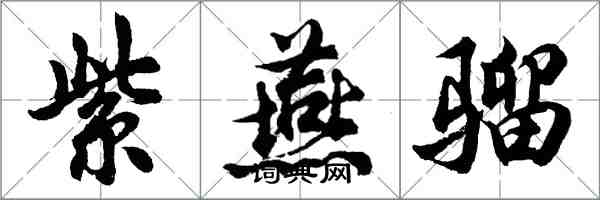 胡問遂紫燕騮行書怎么寫