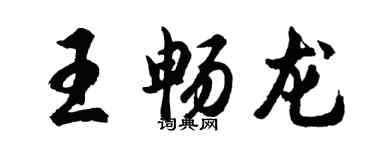 胡問遂王暢龍行書個性簽名怎么寫