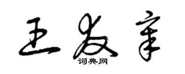 曾慶福王友章草書個性簽名怎么寫